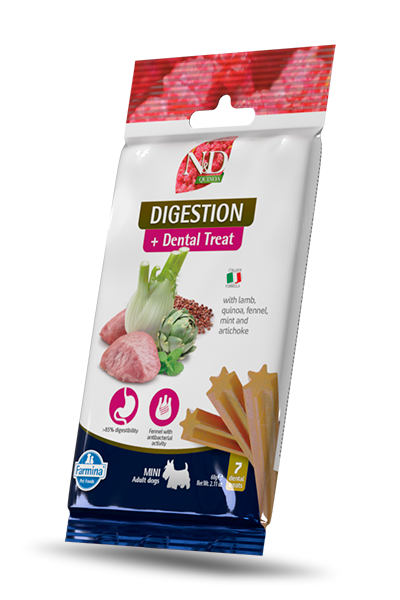 N&D Quinoa Digestion Dental Care Treat With Lamb, Fennel, Mint and Artichoke Mini - Zoo-PetShop