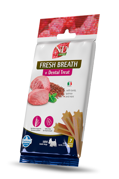 N&D Quinoa Fresh Breath Dental Care Treat With Lamb and Mint Mini - Zoo-PetShop