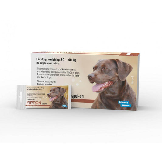 FIPRON SPOT-ON DOG - AGAINST TICKS AND FLEA FOR DOGS FROM 20 TO 40 KG