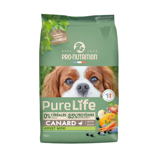 Pure Life Dog ADULT MINI with Duck 2 kg - Food for small breed dogs 10 kg with duck. Grain and gluten free.