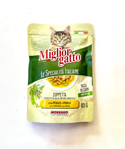 Miglior gatto, Le specialita italiane - Pouch for cats with chicken and peas