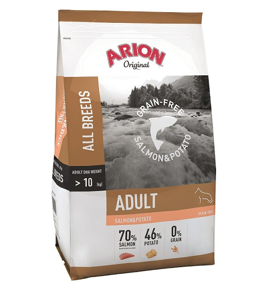 ARION ORIGINAL ADULT ALL BREEDS GRAIN FREE SALMON POTATO 12KG.