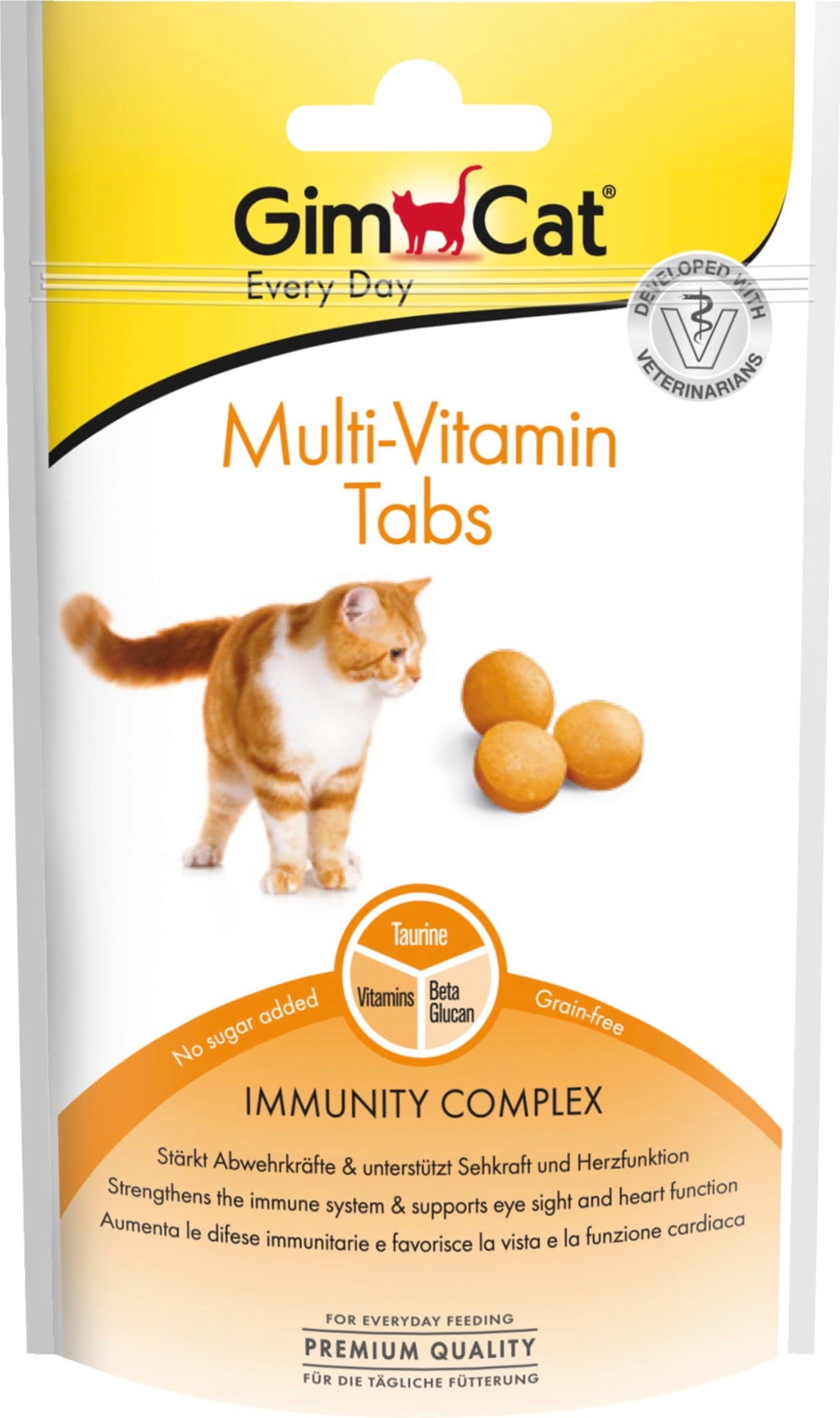 GimCat Multi-Vitamin Tabs - Мултивитаминни таблетки, 40 г - Zoo-PetShop