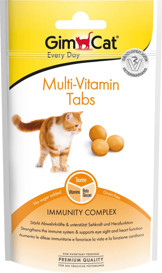 GimCat Multi-Vitamin Tabs - Мултивитаминни таблетки, 40 г - Zoo-PetShop