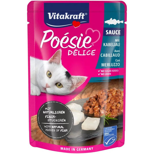 Vitakraft, POÉSIE DÉLICE пауч с атлантическа треска – истински парченца риба в сос - Zoo-PetShop