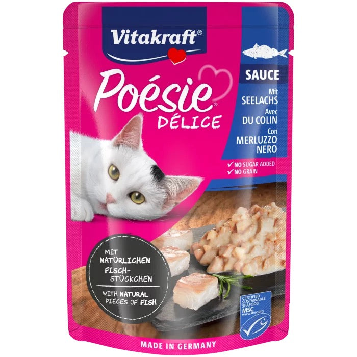 Vitakraft, POÉSIE DÉLICE пауч с американска треска – истински парченца риба в сос - Zoo-PetShop