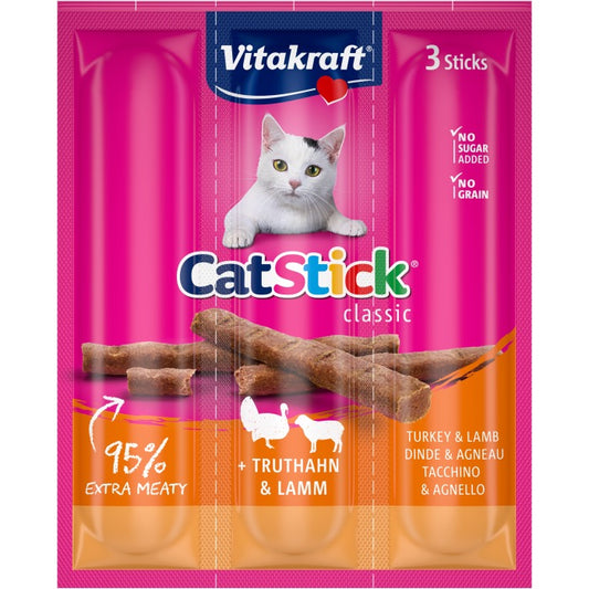 САЛАМЕНА ПРЪЧИЦА ЗА КОТКИ – "мини", 3 бр. с пуешко и агнешко, Vitakraft - Zoo-PetShop