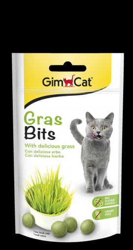 Котешка трева на таблетки - 50g GimCat GrasBits - Zoo-PetShop