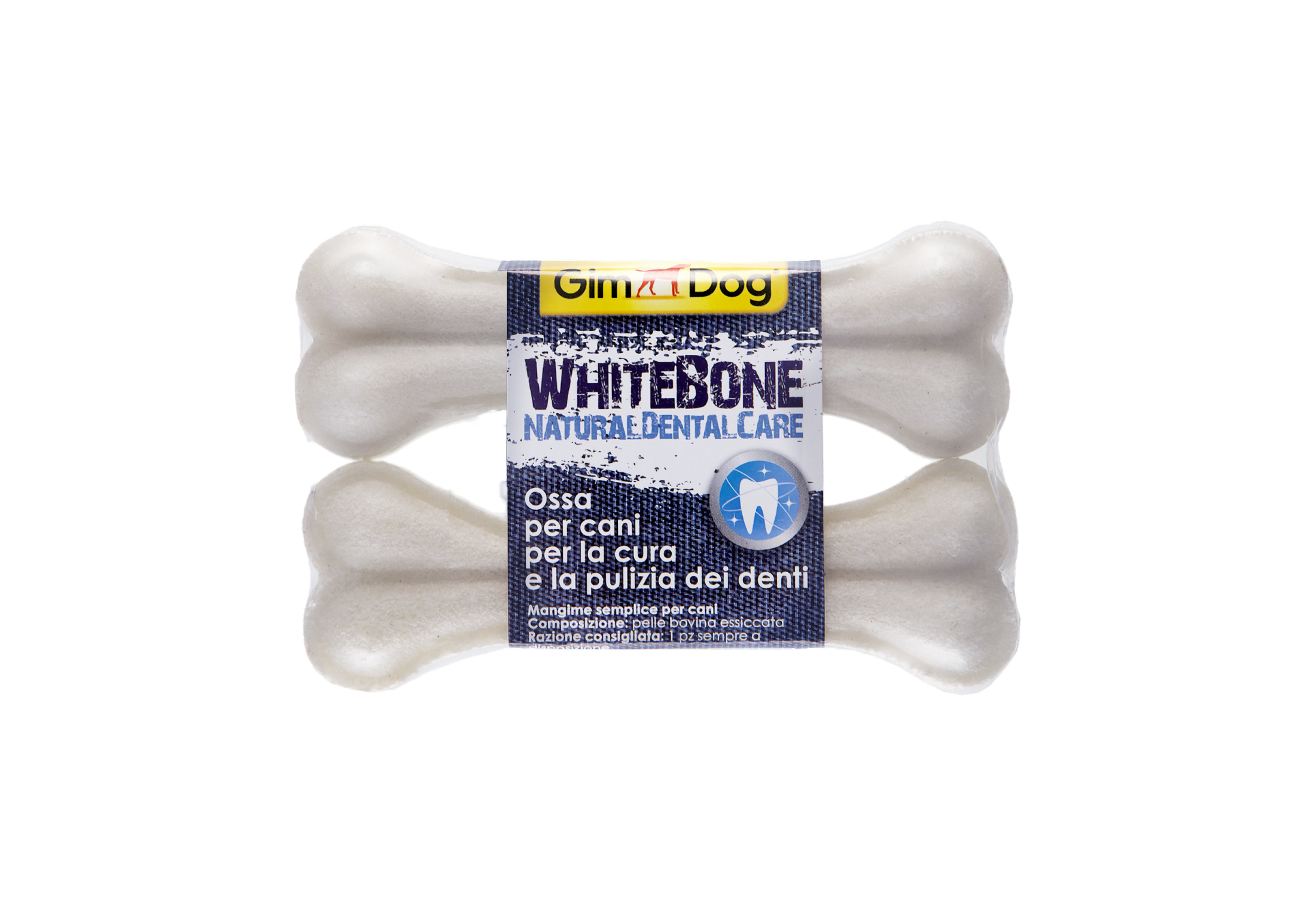 GimDog Whitebone, 2 бр (11,5 см) – бял кокал за кучета за естествена дентална грижа. - Zoo-PetShop