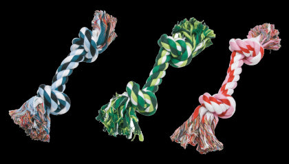 GimDog Cotton Dent - играчка за куче, дърпалка въже с 2 възела, 15 см - Zoo-PetShop