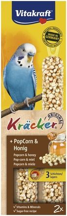 Лакомство за вълнисти папагали Vitakraft - 2бр Крекер пуканки от просо и мед - Zoo-PetShop
