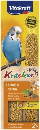 Лакомство за вълнисти папагали Vitakraft - 2бр Крекер мед и сусам - Zoo-PetShop