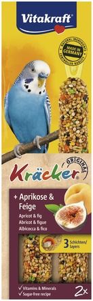 Лакомство за вълнисти папагали Vitakraft - 2бр Крекер кайсия и смокиня - Zoo-PetShop