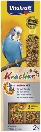 Лакомство за вълнисти папагали Vitakraft Energy - 2бр Оригинален Крекер на Витакрафт „Енергиен тласък” - Zoo-PetShop