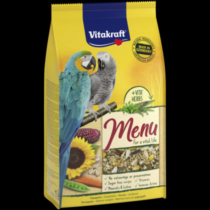 МЕНЮ ЗА ГОЛЯМ ПАПАГАЛ, + VITA®HERBS*, Vitakraft - Zoo-PetShop
