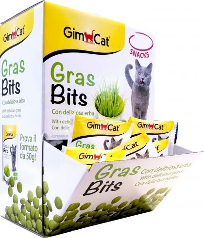Котешка трева на таблетки - 15g GimCat GrasBits - Zoo-PetShop