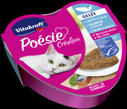Vitakraft, POÉSIE - Консерва "Сърце" - Треска с паста и домати - хапки в желе - Zoo-PetShop