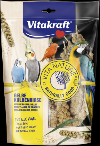 НАТУРАЛНО ЖЪЛТО ПРОСО ЗА ПТИЦИ – Истински деликатес! От серията VitaNature®! Естествено добро! Vitakraft® - Zoo-PetShop