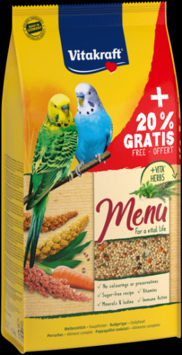 Храна за вълнист папагал Premium Menu 1кг + 20% гратис - Zoo-PetShop