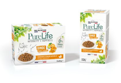 Pure Life Cat МУЛТИПАК (12 бр.) пауч за котки "ПУЙКА" - филенца с пуешко - Zoo-PetShop
